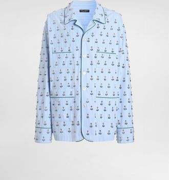 Dolce & Gabbana Vanity Shirt With Embroidery And Piping - Man Multi-colored 39