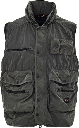 Paul & Shark Gray Polyester Sleveless Mens Jacket
