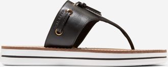 Cole Haan Womens Pinch Long-Weekender Thong Sandals - Black Size 10.5