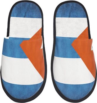 Generic Hotel Slippers Flag Of Cuba Unisex Slipper Soft Indoor Shoes For Women Ladies Holiday M
