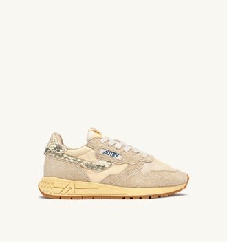 Autry SNEAKERS REELWIND LOW IN NYLON E SUEDE ECRU E ROCK