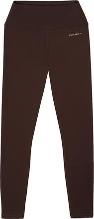 Sporty & Rich N.03 logo-print leggings - women - Nylon/Spandex/Elastane - M - Brown