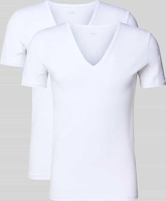 Mey Mey T-Shirt mit V-Ausschnitt in Weiss, Größe XL