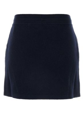 Isabel Marant Womens Midnight Blue Stretch Cotton Blend Amaline Mini Skirt Gonne