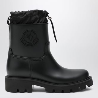 Moncler Kickstream rain boots in PVC and nylon, black