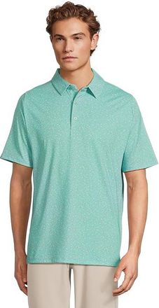 Callaway All Over Micro Floral Polo Mens Clothing Neptune Green : 2XL, Elastane/Polyester
