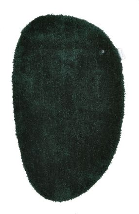 Tom Tailor Alfombra de ba&ntilde;o tejida a mano de poli&eacute;ster - verde 60x100 cm