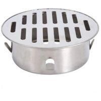 OEM Desag&uuml;e Redondo Para Suelo, 1 Pieza, Tapa De Acero Inoxidable, Desag&uuml;e Para Balc&oacute;n Y Patio Exterior, 12,8 X 12,8 Cm (abertura Poco Profunda 110) - Cre