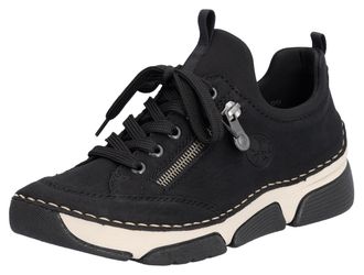 Rieker Slip-On Sneaker RIEKER, Damen, Gr. 36, schwarz, Nubuklederimitat, Textil, Schuhe Slip-On Sneaker, Schlupfschuh, Halbschuh, Freizeitschuh mit weicher I