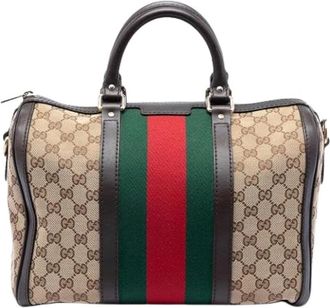 Gucci Pre-owned Handbags, female, Multicolor, Size: ONE SIZE Pre-owned Vintage Satchel