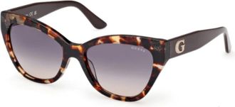 Guess Gu 00204 Zonnebril - Dames - Zonnebrillen - Bruin - 55 MM - Accessoires