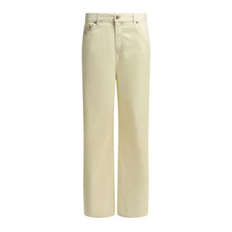 Golden Goose Jeans, Dames, Wit, W28, Katoen, Melody Wijde Jeans
