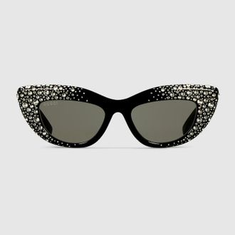 Gucci Cat-eye Frame Sunglasses, Black