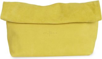 Cortana Delhi L Grote Su&egrave;de Clutch - Dames - Clutches - Geel - ONE Size - Su&egrave;de - Tassen