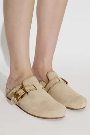 Michael Michael Kors Greer Slides, Womens, Beige