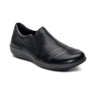 Aetrex Womens Helena Arch Support Slip On In Black