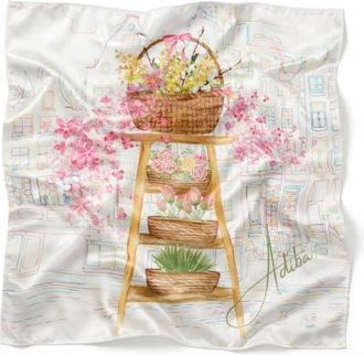 Adiba The Ros&eacute; Garden Bag Hair Scarf in Multicolor at Nordstrom