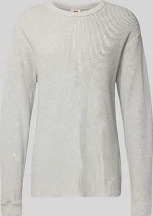 Levi's Longsleeve mit gerippten Abschlüssen in Hellgrau Melange, Größe XXL