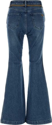 Michael Kors Womens Stretch Denim Jeans Duskbluewash Exterior: Cotton Elastane
