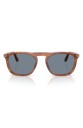 Persol Gae 55mm Square Sunglasses in Terra Di Siena /Light Blue at Nordstrom