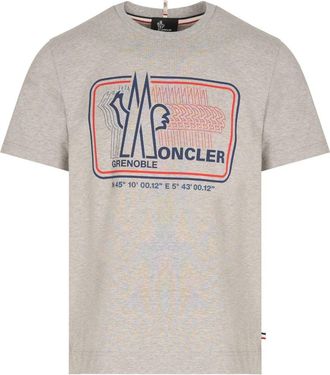 Moncler TEXT BRANDING T SHIRT Size: XXL, colour: GREY