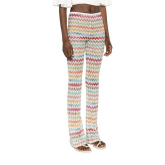 Missoni Wide Trousers, female, Multicolor, Size: S Flared Trousers