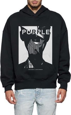 Purple Oversize Heavyweight Fleece Graphic Hoodie in Black at Nordstrom Rack, Size Small