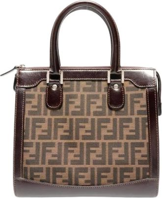 Fendi Pre-owned Handbags, female, Brown, Size: ONE SIZE Pre-owned Zucca Handbag