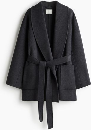 H&M Handgefertigter Mantel aus Wollmix - Grau