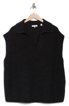 Vince Collared V-Neck Wool & Cashmere Sweater Vest in H Charcoal at Nordstrom Rack, Size Xxx-Large