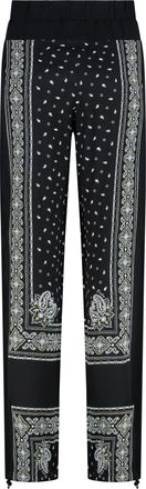 Pinko Womens Spirito Wide-Leg Trousers Black Viscose