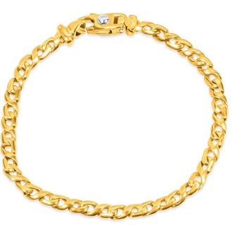 Pompeii3 Mens 14k Gold (17gram) or Platinum (24gram) 5mm Link Bracelet 8.5