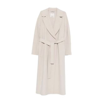 Max Mara Belted Coats, female, Beige, Size: 2XS Cappotto con cintura