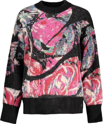 Desigual Jers Jardim Geborduurd T-shirt met Lange Mouwen - Dames - Truien - Veelkleurig - Maat: S Katoen