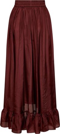 Zimmermann Womens Maxi Skirt Aster Merlot Silk Purple