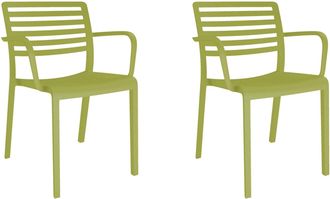 Resol Sillas Con Brazos Lama Resol Pl&aacute;stico Verde (pack De 2)