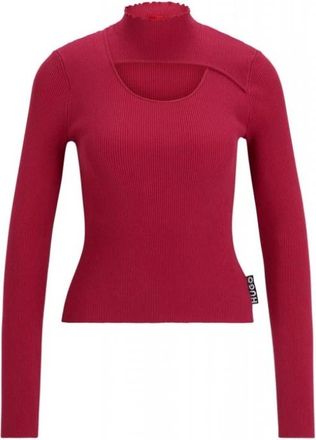 HUGO BOSS Truien > Gebreide kleding met ronde hals - Heren - Coltruien - Roze - M - Truien & Vesten