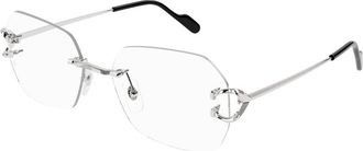 Cartier Glasses, unisex, Gray, Size: 57 MM Signature Eyeglasses