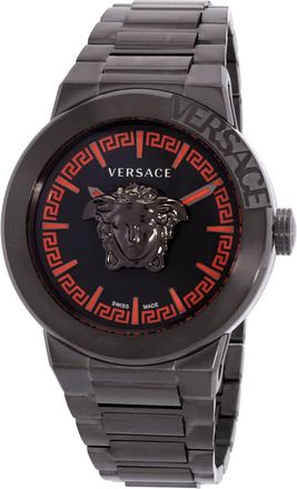 Versace Medusa Infinite Quartz Gunmetal Dial Mens Watch VE7E00723