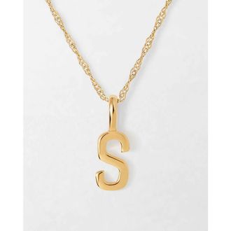 Edge of Ember Solid Gold Initial Necklace at Nordstrom, Size 17