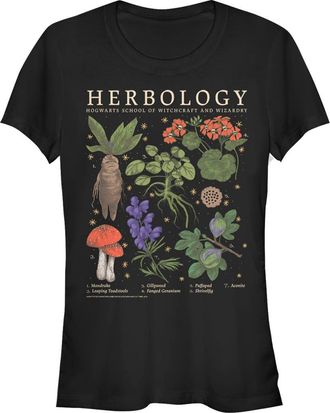 Harry Potter Juniors Harry Potter Hogwarts Herbology Graphic Tee in Black at Nordstrom, Size Xx-Large