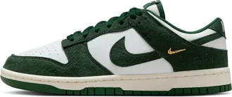 Nike Womens Dunk Low Suede Shoes in White | IB4417-100