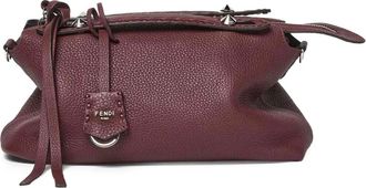 Fendi Borsa tote in pelle con ciondolo - Rosso