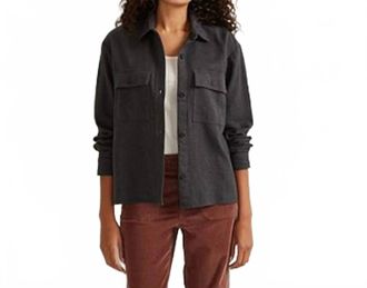 Eddie Bauer Ballard Flap Pocket Novelty Button Up Shirt In Gray