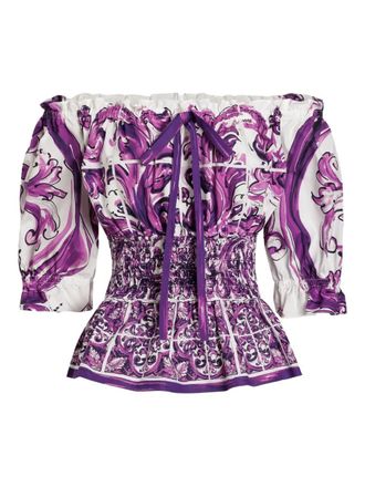Dolce & Gabbana Top mit Majolika-Print von Dolce & Gabbana