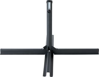 Beliani Base Para Sombrilla De Metal Negro 100 Cm Cruzada Accesorio Jard&iacute;n Vicchio