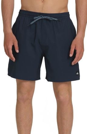 Quiksilver Everyday 17 Solid Stretch Swim Trunks in Total Eclipse at Nordstrom, Size Xx-Large