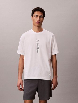 Calvin Klein Camiseta deportiva de mezcla de algod&oacute;n t&eacute;cnico