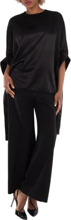 J.W.Anderson Ladies Black Tab Sleeve Top, Brand Size 8 UK (US Size 4)