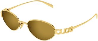 Gucci GG1935S 003 Womens Sunglasses Gold Size 47 - Free RX Lenses - Free RX Lenses